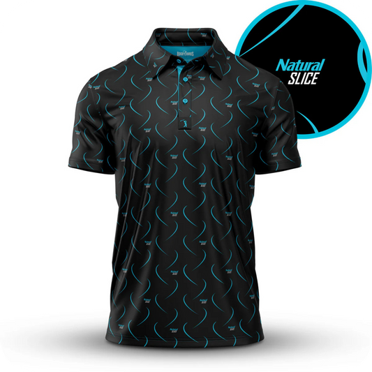 Polo de golf original noir pour homme Natural Slice- Marque Bogey Bros importé US