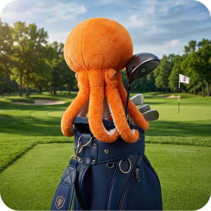 Couvre-Driver de golf original motif Octopus - Protection de club design poulpe