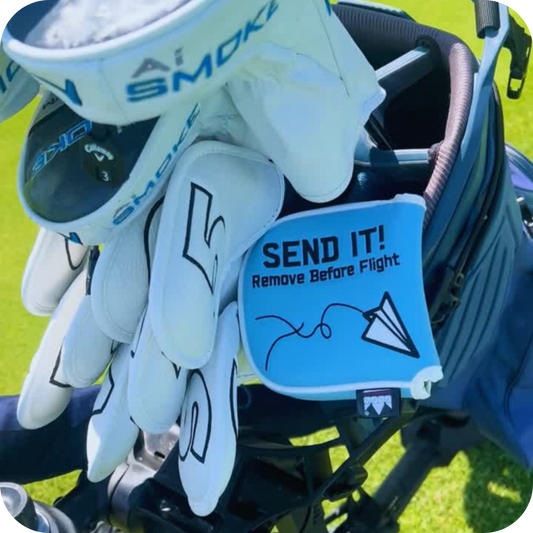 Couvre-putter de golf original Send It - Protection de club premium