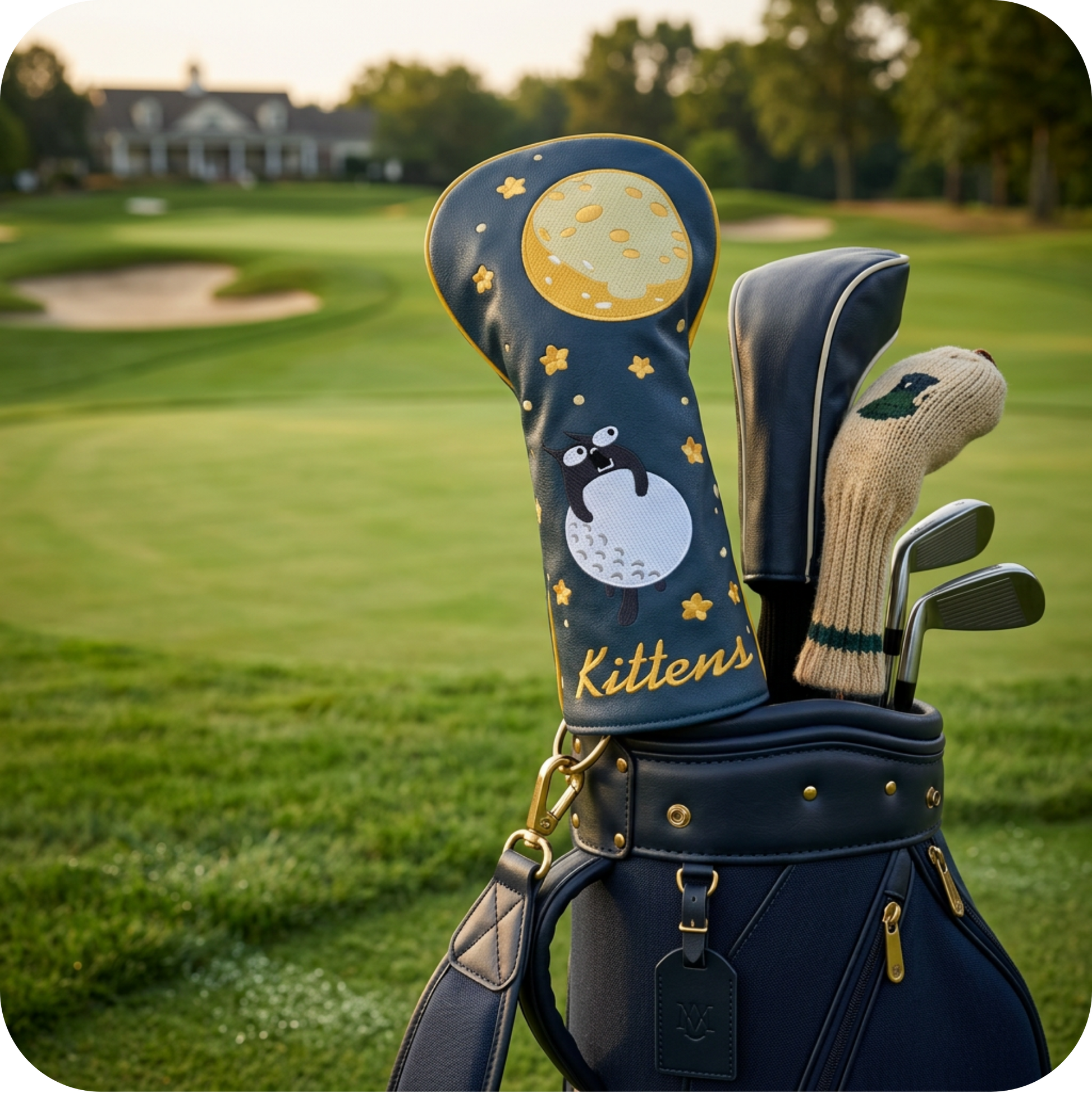 Couvre-driver de golf rigolo motif Kittens - Protection de club design chatons mignons
