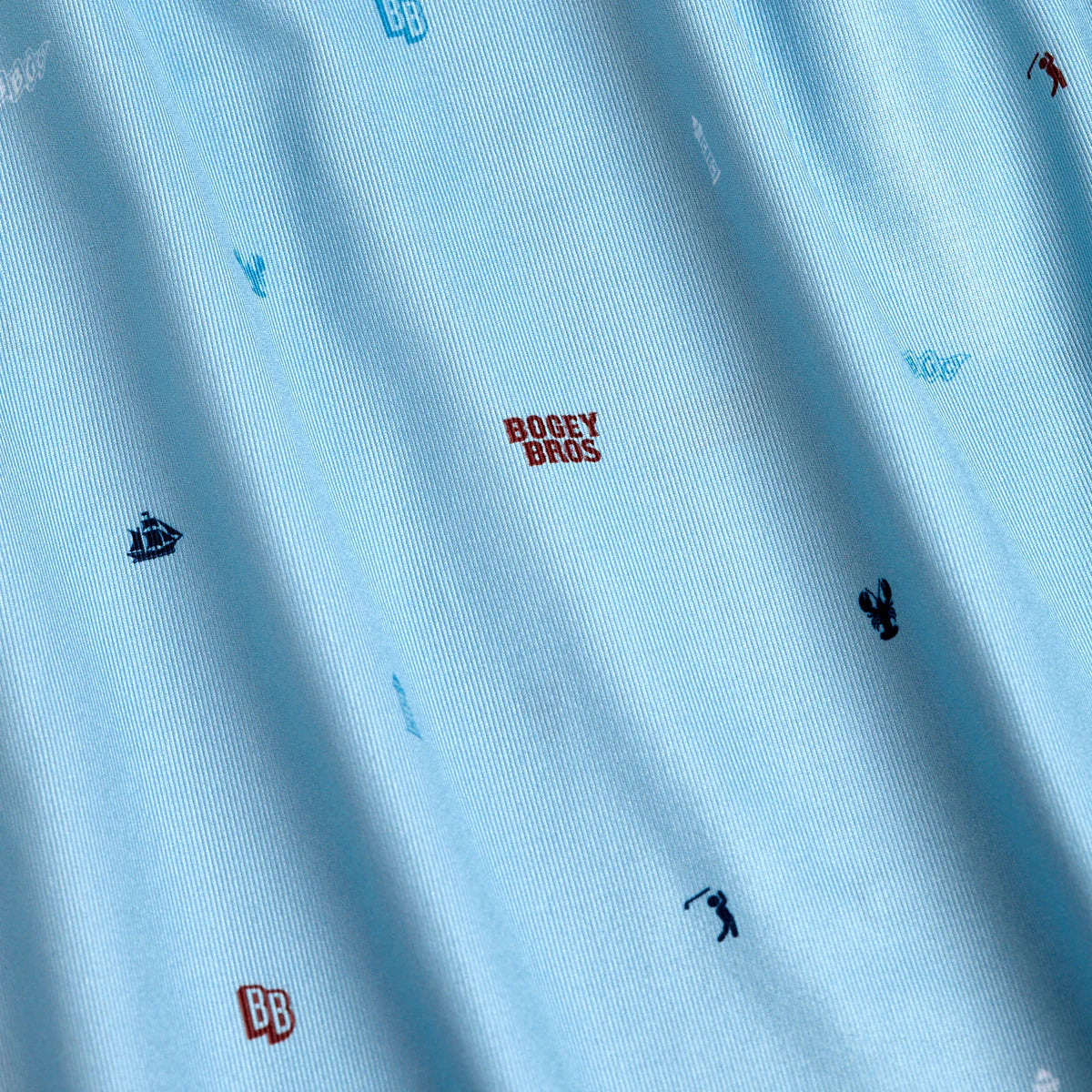 Polo de golf original bleu ciel pour homme AZUR - Marque Bogey Bros importé US