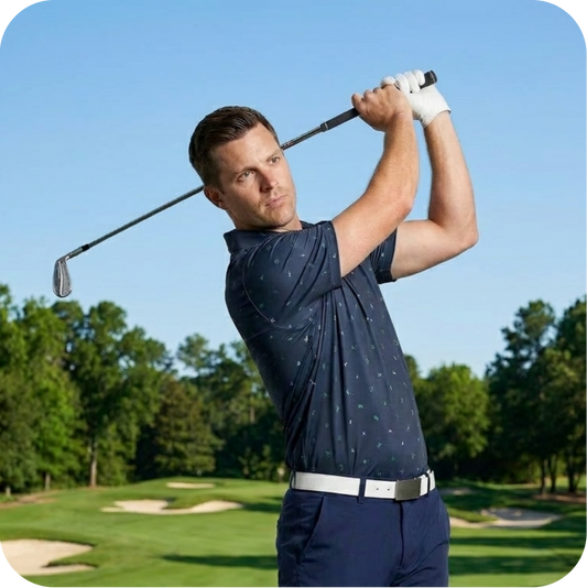 Polo de golf original bleu pour homme MOUTAIN - Marque Bogey Bros importé US