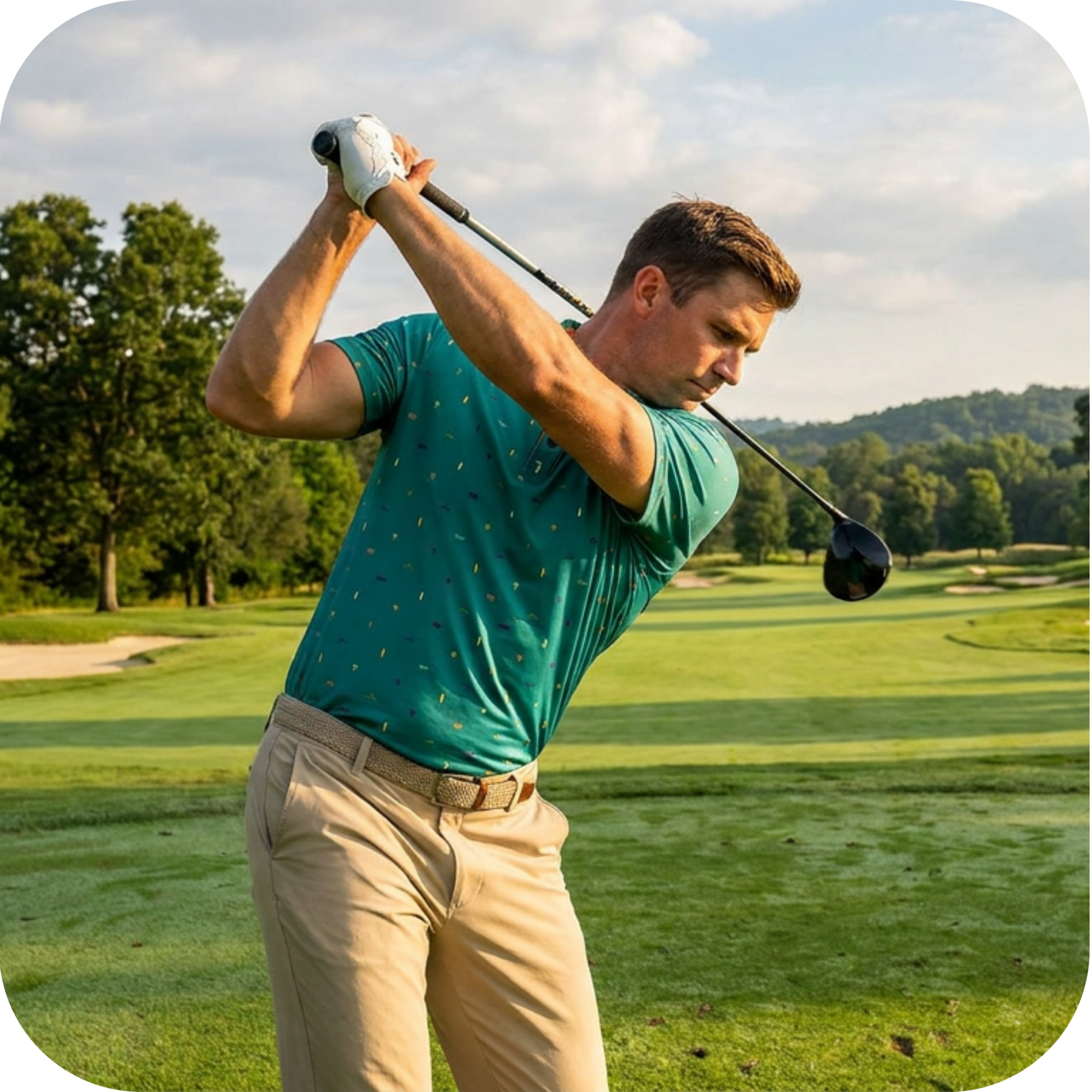 Polo de golf original vert pour homme OASIS- Marque Bogey Bros importé US