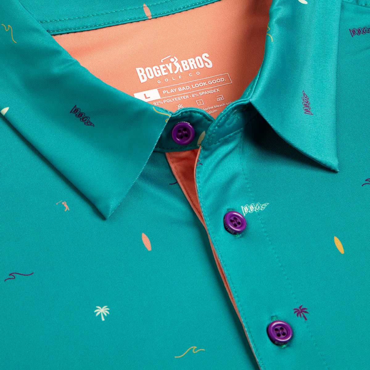 Polo de golf original vert pour homme OASIS- Marque Bogey Bros importé US