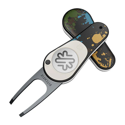 Releve-pitch de golf Pitchfix Ultima - Motifs Uniques Accessoire de green premium avec marque-balle